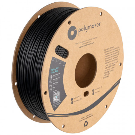 Filament Polymaker PolyLite PLA PRO Black (negru)1kg