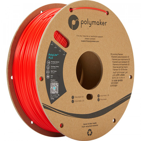 Filament Polymaker PolyLite PLA Red (rosu)1kg