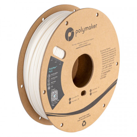 Filament Polymaker PolyMax Tough PLA White (alb) 750g