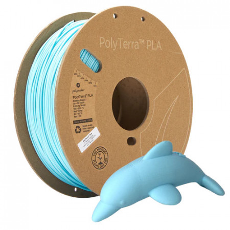 Filament Polymaker PolyTerra PLA Ice (albastru deschis)1kg