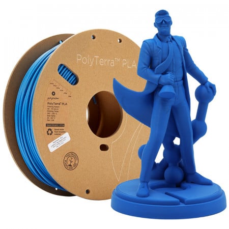 Filament Polymaker PolyTerra PLA Sapphire Blue (albastru)1kg