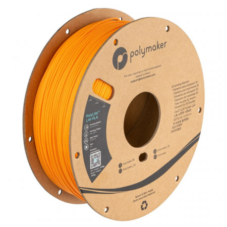 Filament 1.75 mm PolyLite LW-PLA Bright Orange (portocaliu) 800g