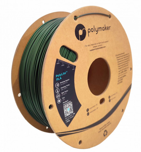 Filament 1.75 mm Polymaker PolyLite PLA Sparkle Dark Green (verde)1kg