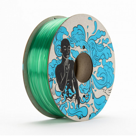 Filament 1.75mm Recycled PETG - Seaglass Collection - Seafoam Green (verde transparent) 1kg