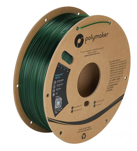 Filament PolyLite PETG Translucent Green (verde transparent) 1kg