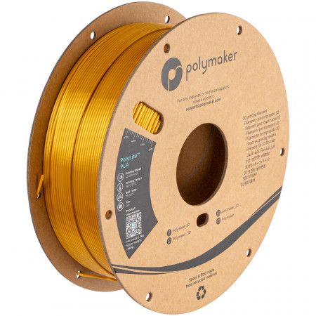 Filament 1.75 mm Polymaker PolyLite PLA Silk Gold (auriu)1kg