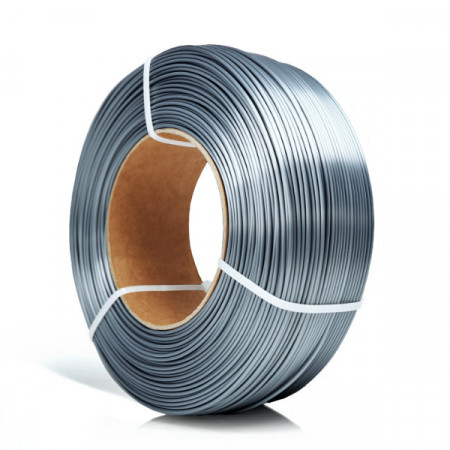 Filament 1.75 mm ReFill PLA Silk Steel (argintiu) 1kg