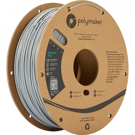 Filament Polymaker PolyLite PLA Grey (gri)1kg