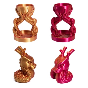 Statuete printate din filament AzureFilm PLA Silk Dual Color Rose Fortune 1kg - Filamente3D.ro