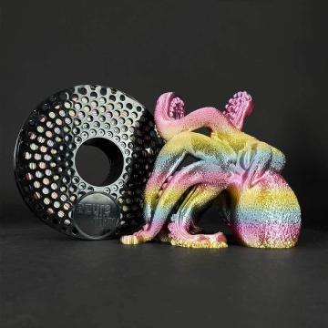 Caracatita printata din filament AzureFilm PLA Silk Rainbow Tropicana 1kg - Filamente3D.ro
