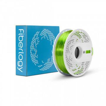 Ambalaj si rola de filament Fiberlogy PCTG Light Green Transparent 750g - Filamente3D.ro