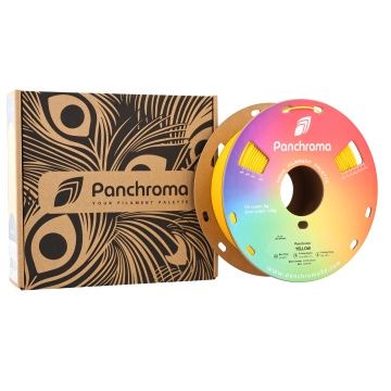 Ambalaj si rola de filament 1.75 mm Polymaker Panchroma CoPE Yellow 1kg - Filamente3D.ro