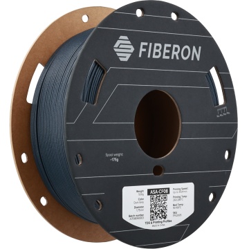 Rola amplasata vertical filament Polymaker Fiberon ASA-CF08 Dark Grey - Filamente3D.ro