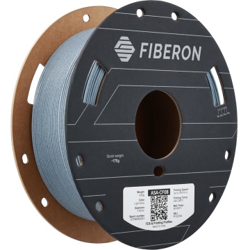 Rola amplasata vertical filament Polymaker Fiberon ASA-CF08 Light Grey - Filamente3D.ro