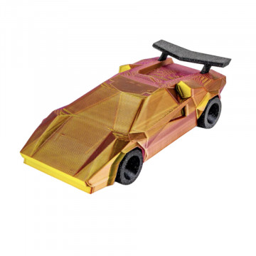 Masinuta de curse printata din filament Polymaker Panchroma PLA Dual Silk Aubergine Lime-Magenta - Filamente3D.ro