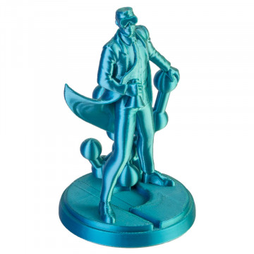 Statueta Polyman printata din filament Polymaker Panchroma PLA Dual Silk Caribbean Sea Blue-Green - Filamente3D.ro