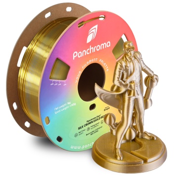 Rola si statueta printata din filament Polymaker Panchroma PLA Dual Silk Crown Gold-Silver - Filamente3D.ro
