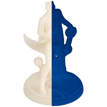 Polyman - Panchroma Glow PLA Blue – filament albastru fosforescent care strălucește în întuneric, compatibil cu imprimante FDM - Filamente3D.ro
