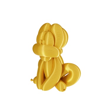 Catel printat 3D din filament Polymaker Panchroma PLA Silk Gold - Filamente3D.ro