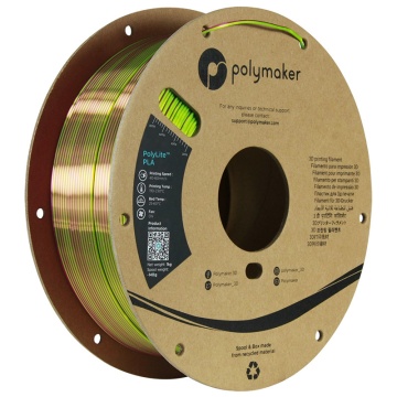 Filament 1.75 mm Polymaker PolyLite PLA Dual Silk Aubergine Lime-Magenta 1kg