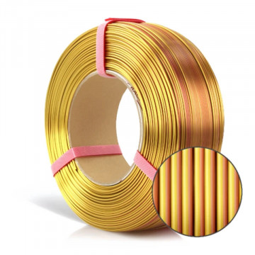 Rezerva de filament si macro rola de filament Rosa3D Refill PLA Magic Silk Gold - Copper 1kg - Filamente3D.ro