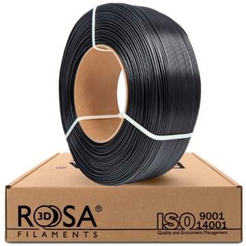 Filament 1.75 mm Rosa 3D ReFill PLA Starter Black (negru) 1kg
