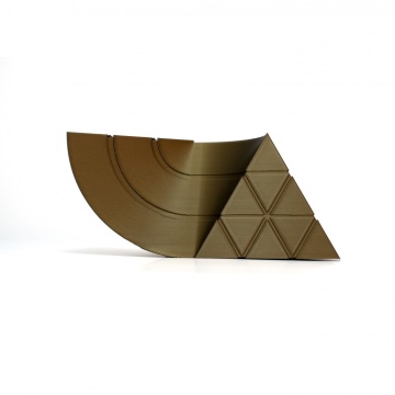 Mostra printata din filament 1.75 mm SmartFil PLA RECYCLED Gold (auriu) - RAL 1056 - 1kg - Filamente3D.ro