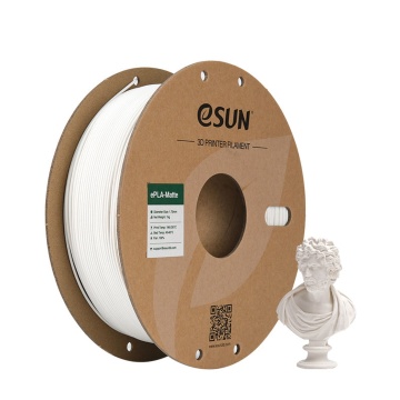 Rola si bust printat din filament eSun ePLA-Matte Milky White 1kg - Filamente3D.ro