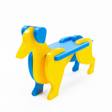 Jucarie catel printata 3D din filament 1.75mm FormFutura EasyFil ePETG Sky Blue (albastru deschis) 1kg si Yellow 1kg - Filamente3D.ro