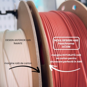 PolyLite Luminous PLA - Panchroma Luminous PLA - rola veche vs rola noua - Filamente3D.ro