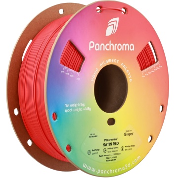 Filament 1.75mm Polymaker Panchroma PLA Satin Red (rosu) 1kg - vedere axonometrica - Filamente3D.ro