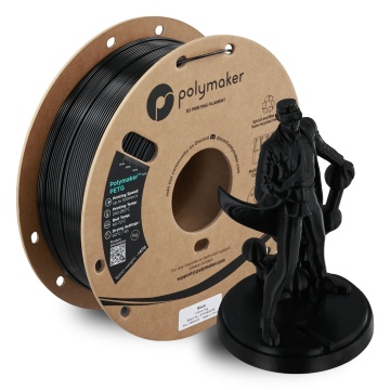 Rola si statueta Polyman printata din filament 1.75 mm Polymaker PETG Black 1kg - Filamente3D.ro