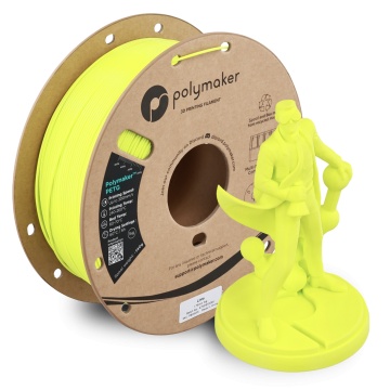 Rola si statueta Polyman printata din filament 1.75 mm Polymaker PETG Lime 1kg - Filamente3D.ro