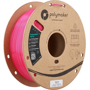 Vedere rola de filament 1.75 mm Polymaker PETG Magenta 1kg - Filamente3D.ro