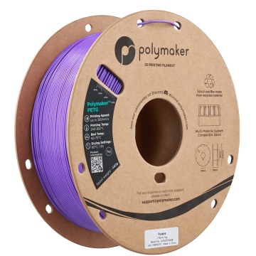 Vedere rola de filament 1.75 mm Polymaker PETG Purple 1kg - Filamente3D.ro
