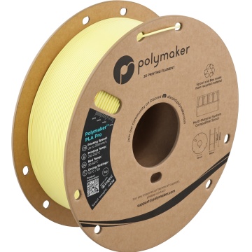 Rola de filament 1.75mm Polymaker PLA Pro - High Speed Tough PLA Light Yellow (galben) 1kg