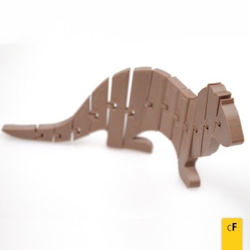 Dinozaur flexibil printat 3D din filament ColorFabb CorkFill 650g - Filamente3D.ro
