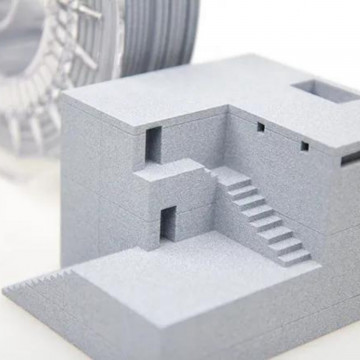 Macheta casa printata din filament ColorFabb StoneFill Light Gray 700g - Filamente3D.ro
