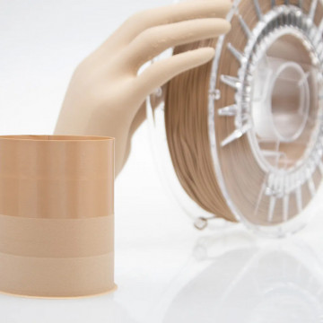 Rola si mostra printata din filament ColorFabb Varioshore TPU Medium Brown 700g - Filamente3D.ro