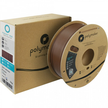 Rola si ambalaj filament Polymaker PolyLite ASA Army Brown 1kg - Filamente3D.ro