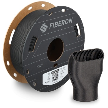 Adaptor aspirator printat 3D din filament 1.75mm Polymaker Fiberon PA6-CF20 Black (negru) 500g si rola - Filamente3D.ro