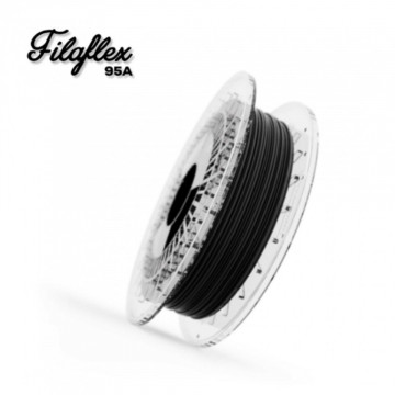 Filament Recreus FilaFlex Medium 95A Black (negru) 500g si text - Filamente3D.ro