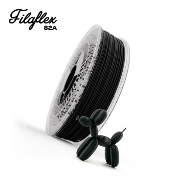 Catel printat 3D din filament Recreus FilaFlex Original 82A Black (negru) 500g si rola si text - Filamente3D.ro