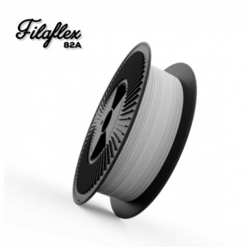 Filament Recreus FilaFlex Original 82A Grey (gri-argintiu) 3kg si text - Filamente3D.ro