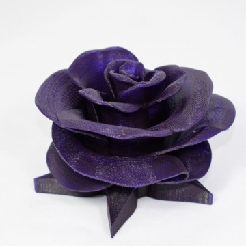 Trandafir printat 3D din filament Smart Materials 3D SmartFil PLA Aubergine (violet) - RAL 4007 - 1kg - Filamente3D.ro