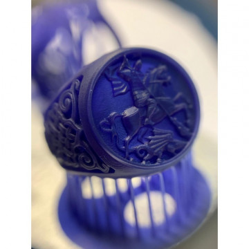 Macro inel printat 3D din rasina BlueCast Cr3a 500g - Filamente3D.ro