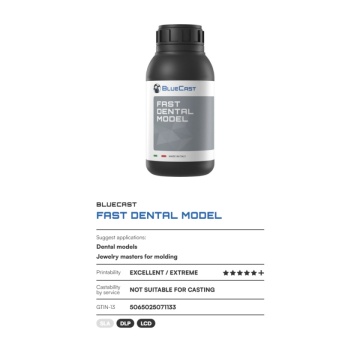 Caracteristici rasina BlueCast Fast Dental Model 500g - Filamente3D.ro