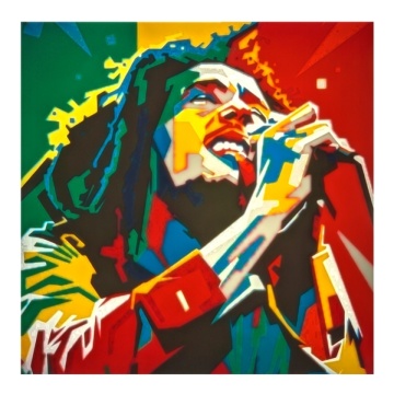 Litofana color Bob Marley printata din filament Rosa 3D PLA Starter Litophane CMYK 4kg - Filamente3D.ro