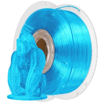 Filament 1.75 mm AzureFilm PETG Hyper Speed Transparent Blue (albastru) 1kg