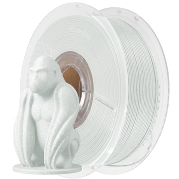 Filament 1.75 mm AzureFilm PLA Glitter White (alb) 1kg
